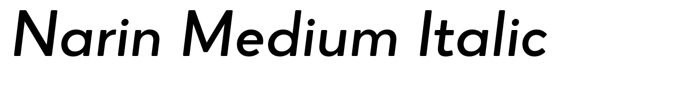 Narin Medium Italic